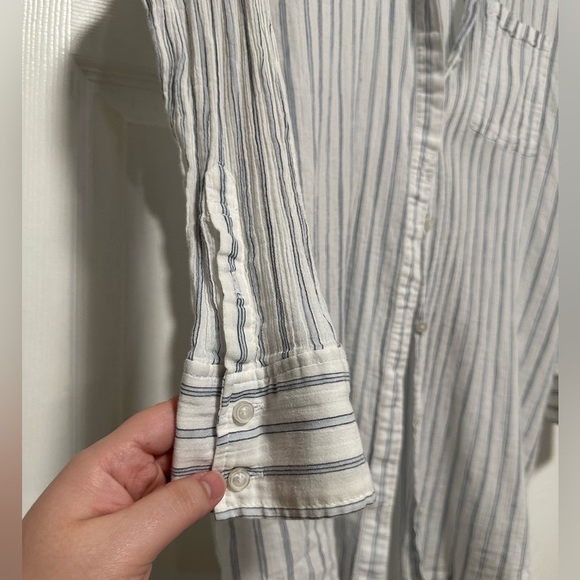 Treasure & Bond Button Down Stripped Shirt (Women's Size 2X) - Picture 4 of 6